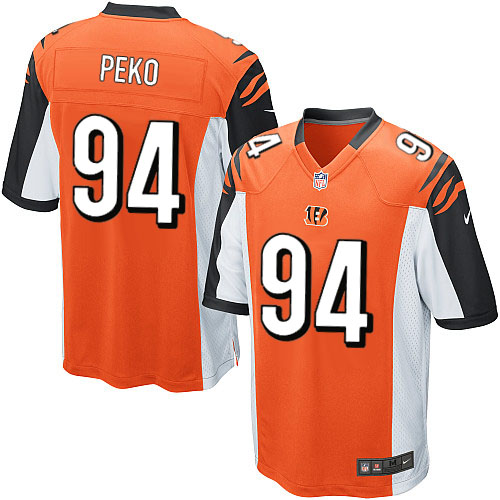 Men's Game Domata Peko Nike Jersey Orange Alternate - #94 NFL Cincinnati Bengals